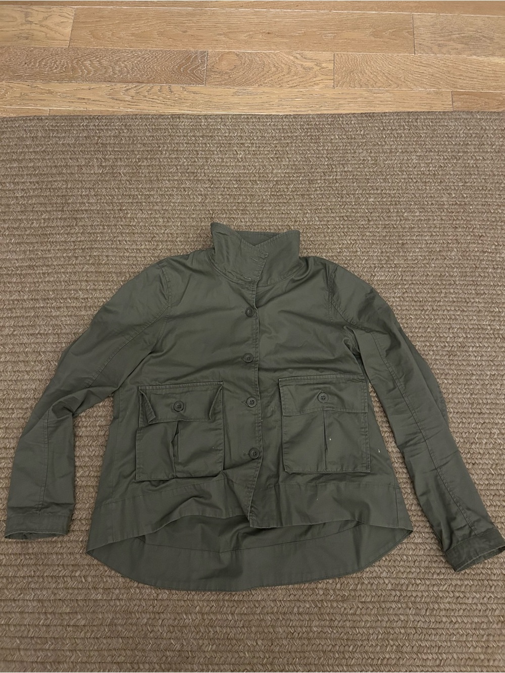 Olive green cotton  jacket, women’s medium